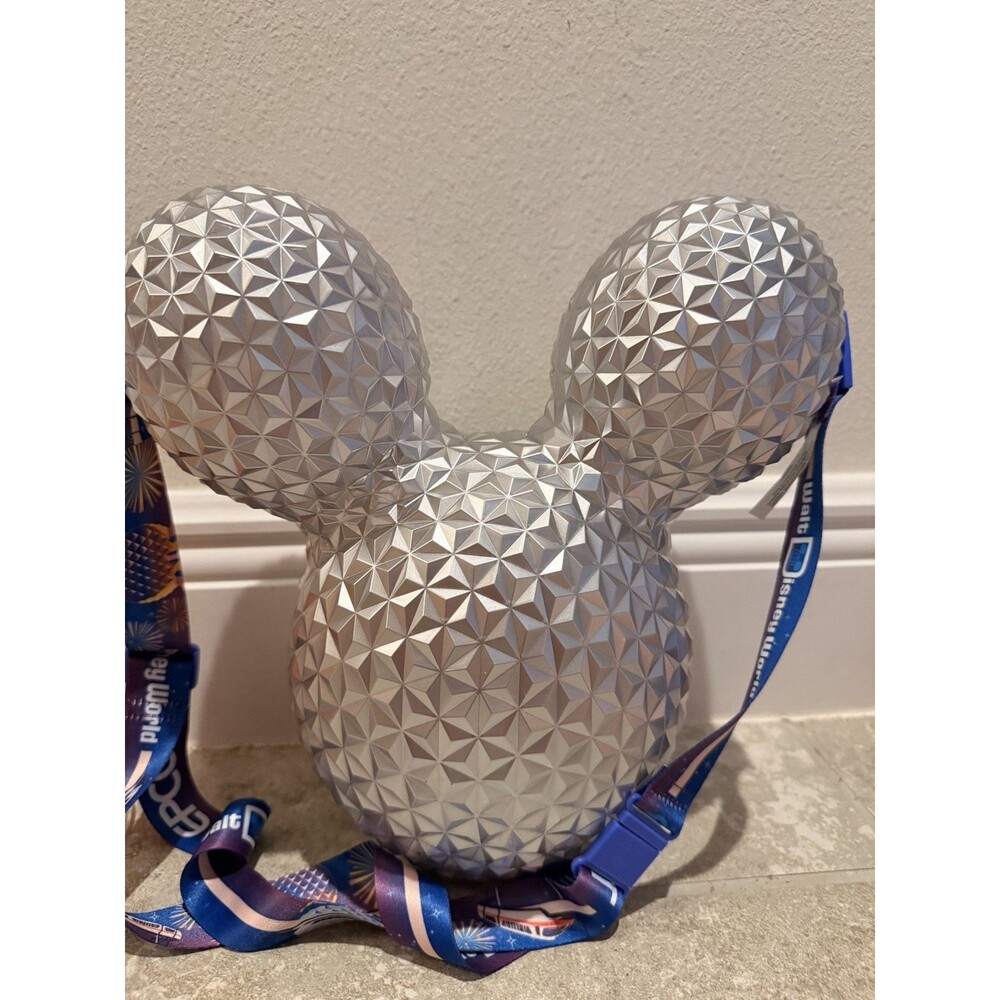 Disney 2025 Epcot Spaceship Earth Mickey Balloon Light-Up Popcorn Bucket Silver
